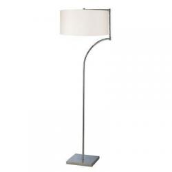 Lancaster Floor Lamp 18"W X 18"D X 64"H, Metal, Milano WHie Fabric Shade, Shade Size 18"WX18"DX8"H, (1) 150W Bulb, On/Off Switch